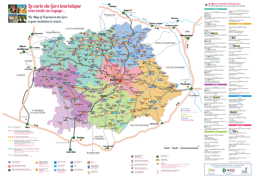 La Carte Du Gers Touristique