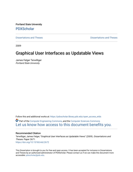 Graphical User Interfaces As Updatable Views
