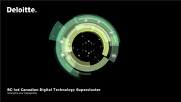 BC-Led Canadian Digital Technology Supercluster Strengths and Capabilities Introduction