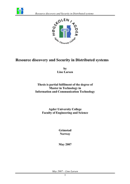 Final Resourcediscoverysecuritydistrsystems Thesis Linelarsen