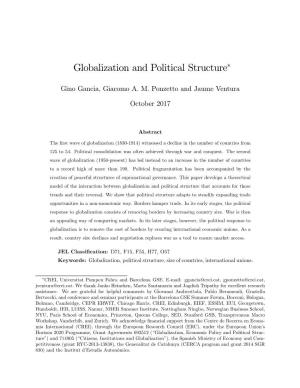Globalization and Political Structure∗