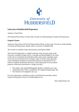 University of Huddersfield Repository