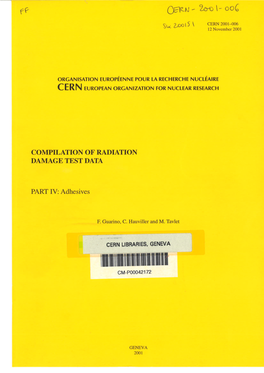 Compilation of Radiation Damage Test Data, Part I: Cable- Insulating Materials, CERN 79–04 (1979)