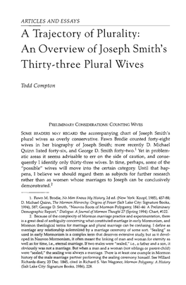 An Overview of Joseph Smith's Thirty-Three Plural Wives