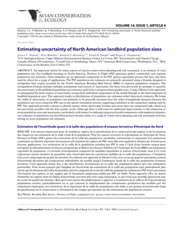 Estimating Uncertainty of North American Landbird Population Sizes