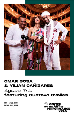 OMAR SOSA & YILIAN CAÑIZARES Aguas Trio Featuring Gustavo Ovalles