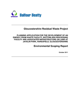 Gloucestershire Residual Waste Project Environmental Scoping
