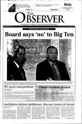 Board Says 'No' to Big Ten