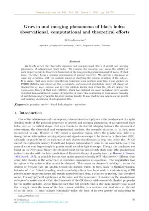 Growth and Merging Phenomena of Black Holes: Observational, Computational and Theoretical Eﬀorts