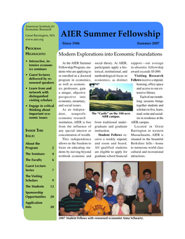 AIER Summer Fellowship