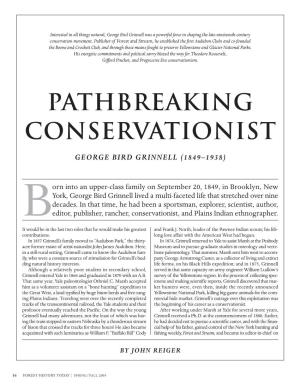 Pathbreaking Conservationist George Bird Grinnell