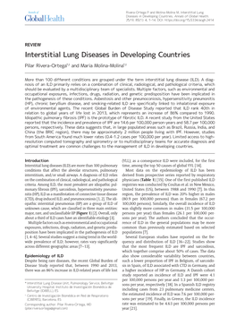 Interstitial Lung Diseases in Developing Countries