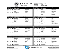 RADIOMIXES ROCK JAM Show Number: 2103 for Air Week Of: 01/11/2021