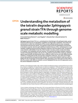 Understanding the Metabolism of the Tetralin Degrader Sphingopyxis