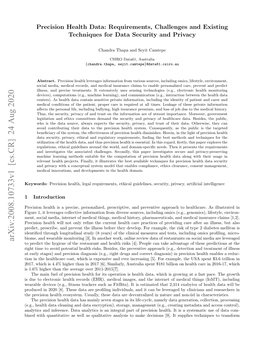 Arxiv:2008.10733V1 [Cs.CR] 24 Aug 2020 to Predict the Hygiene of the Restaurant and Health Risks [4]