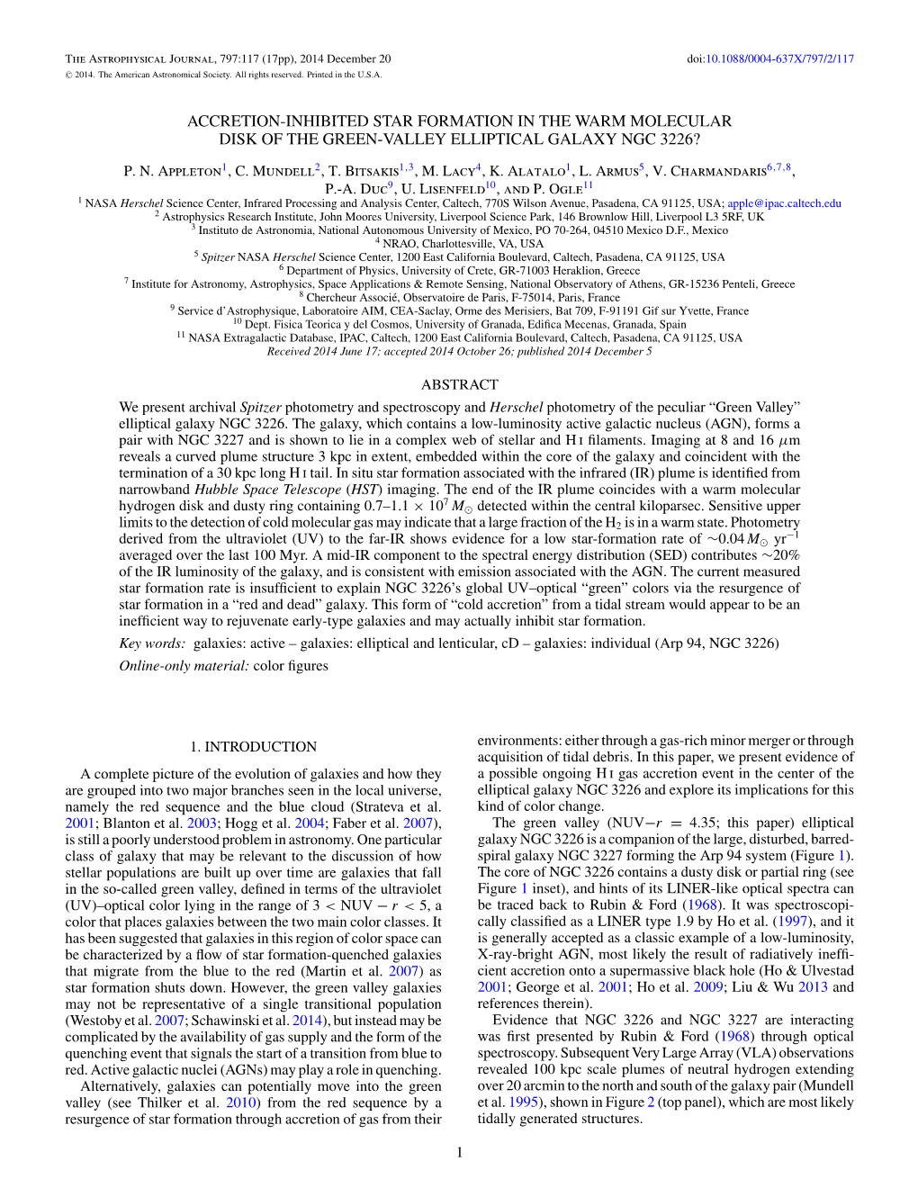 Accretion-Inhibited Star Formation in the Warm Molecular Disk of the Green-Valley Elliptical Galaxy Ngc 3226?