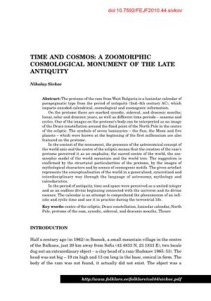 Time and Cosmos: a Zoomorphic Cosmological Monument of the Late Antiquity