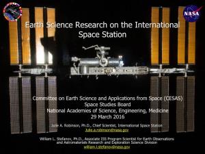 Earth Science Research on the International Space Station