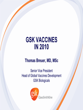 Gsk Vaccines in 2010