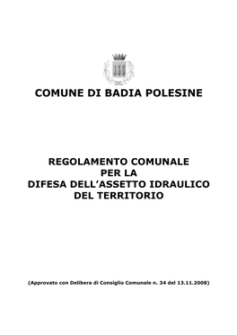 Comune Di Badia Polesine