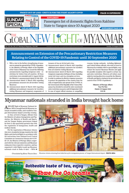 Myanmar Nationals Stranded in India Brought Back Home