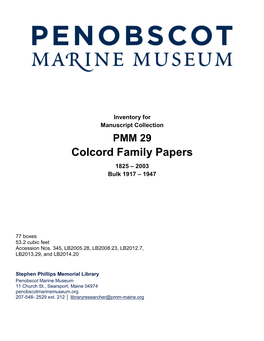 Colcord Family Papers
