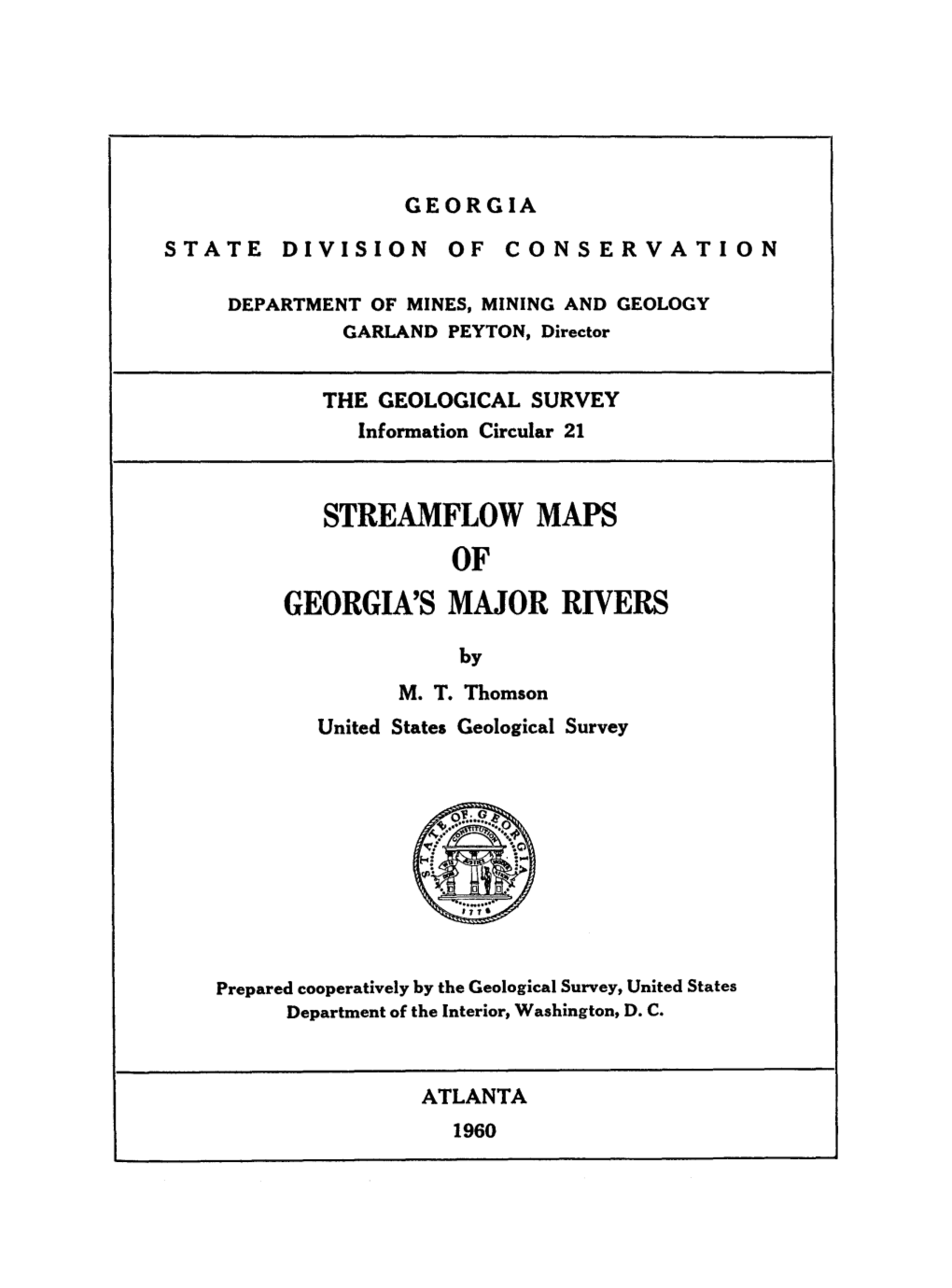 Streamflow Maps of Georgia's Major Rivers