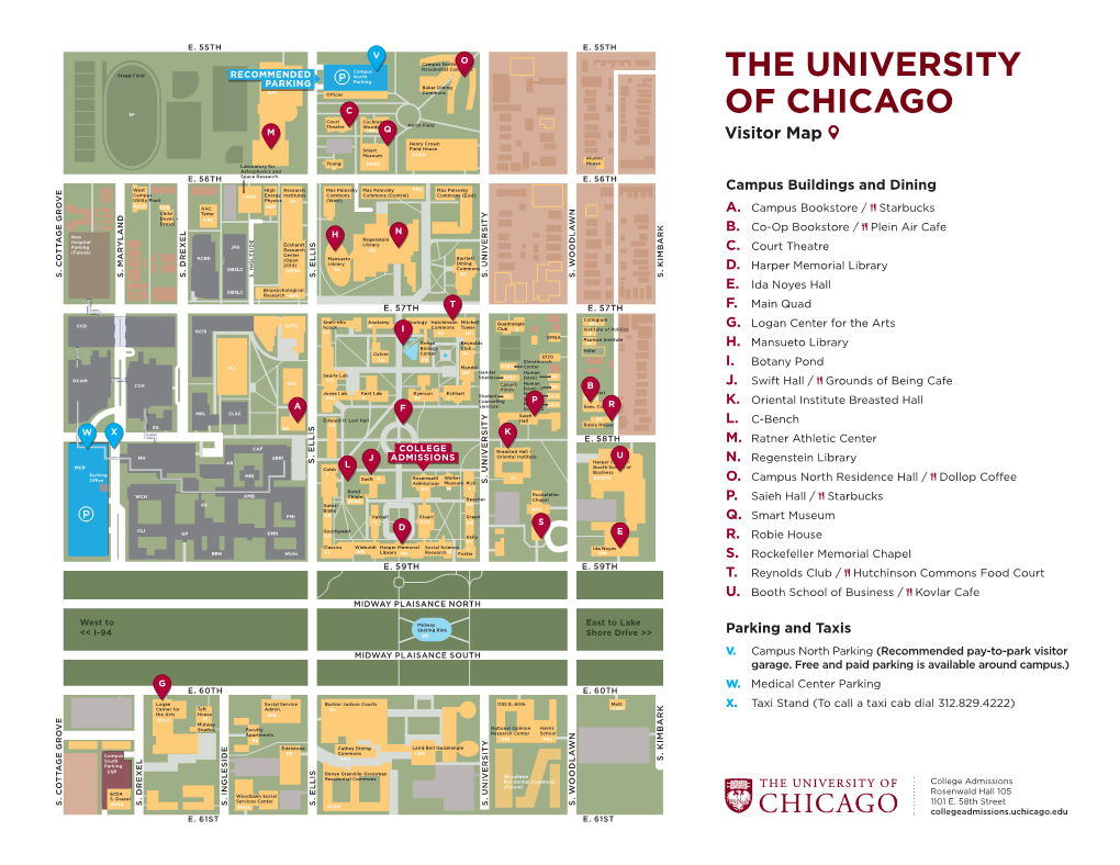 Visitor Map Henry Crown Smart Field House Museum HCFH Alumni Young DASM House Laboratory for Y Astrophysics and E