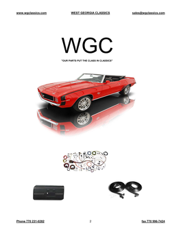 WEST GEORGIA CLASSICS Sales@Wgclassics.Com