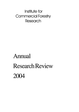 Annual Research Review 2004 OVERVIEW