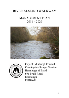 River Almond Walkway Management Plan