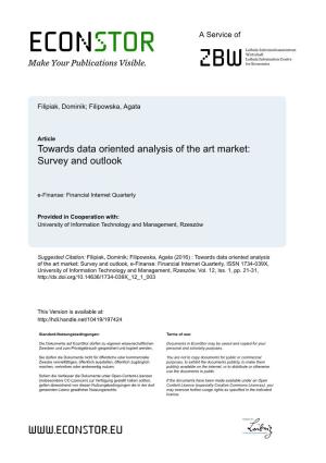 Towards Data Oriented Analysis of the Art Market: Survey and Outlook
