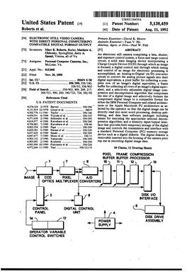United States Patent (19) 11) Patent Number: 5,138,459 Roberts Et Al