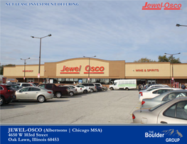 JEWEL-OSCO (Albertsons | Chicago MSA) 4650 W 103Rd Street Oak Lawn, Illinois 60453 TABLE of CONTENTS