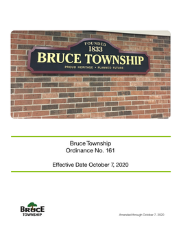 Bruce Township Ordinance No. 161