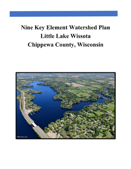 Nine Key Element Watershed Plan Little Lake Wissota Chippewa County, Wisconsin