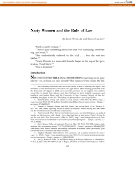 Nasty Women and the Rule of Law