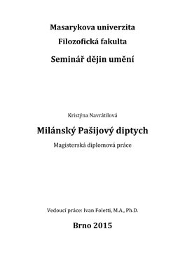 Milánský Pašijový Diptych