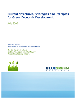Current Structures, Strategies and Examples for Green Economic Development