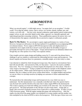 AEROMOTIVE Part 2