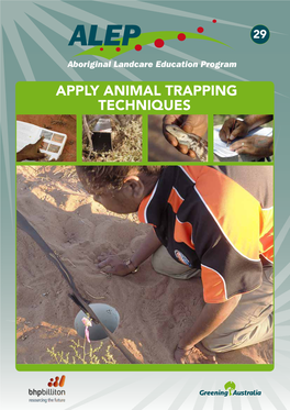 Apply Animal Trapping Techniques Contents