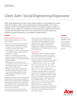 Social Engineering Exposures