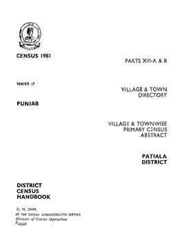 Parts Xiii-A & B Village & Town Directory