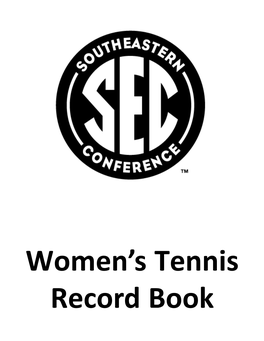 Women's Tennis Record Book