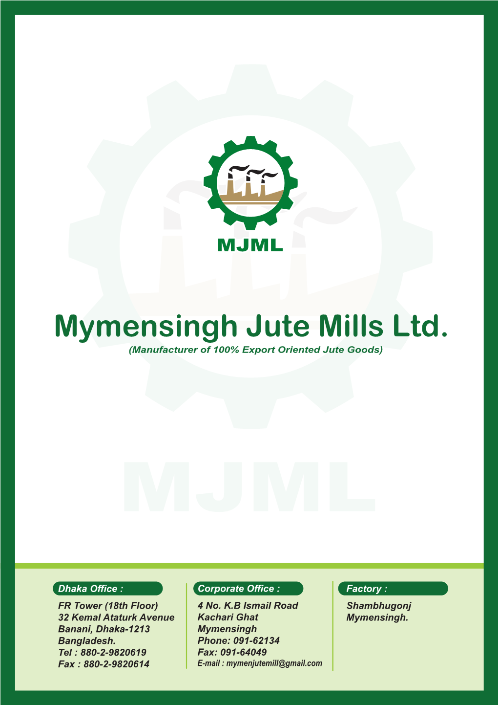 Project Profile Mymensingh Jute Mill