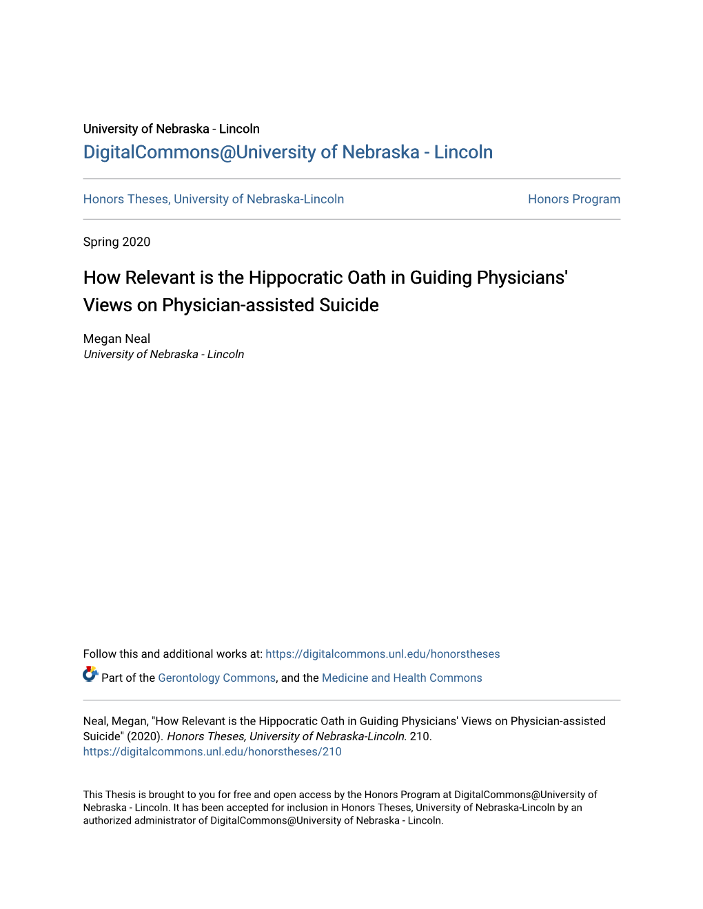 How Relevant Is the Hippocratic Oath in Guiding Physicians' Views on Physician-Assisted Suicide