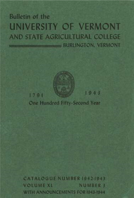 1942-1943 Undergraduate Catalogue