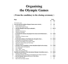Organising the Olympic Games