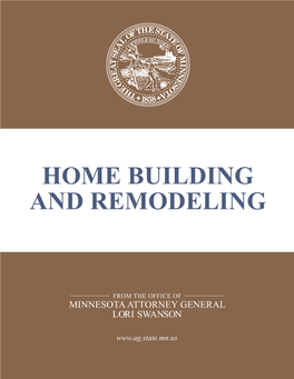 Home Building Tip from the Attorney General
