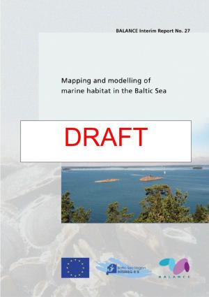 Mapping and Modelling of Marine Habitats in the Baltic Sea (Draft)